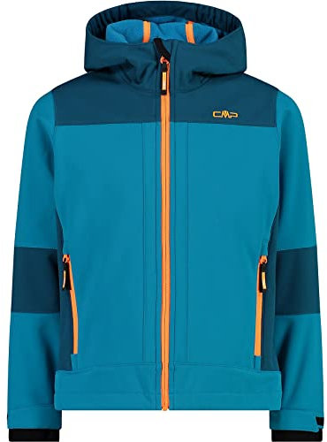 CMP Softshell Jungen Kapuzen Jacke,Tiefer Riffsee,128