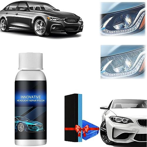 Yagerod Powerful Advance Headlight Repair Agent, 2023 New Car Headlight Repair Fluid, Innovative Headlight Repair Polish, Headlight Repair Polish, Head Light Lens Restore (30ML*1)