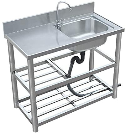 Encimera de Acero Inoxidable, Banco de Trabajo de Cocina móvil, Restaurante Escolar al Aire Libre, lavavajillas doméstico (3 (120x80x50cm(47.2 A1) (120x80x50cm(47.2 B3) (80x80x50cm