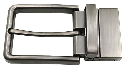 GSHLLO Rechteckige Metall-Gürtelschnalle, 35 mm, Ersatz, wendbar, drehbar, antikes Leder, Gürtelschnallen