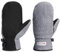 Harssidanzar Damen Winter Lederhandschuhe Outdoor Warm Fleece Thinsulate gefüttert Skifahren Fäustlinge SL020EU, Grau/Schwarz,Größe XL