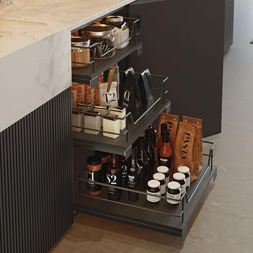 Menage Confort Ausziehbarer Küchenschrankkorb für Möbel mit einer Außenbreite von 500 mm