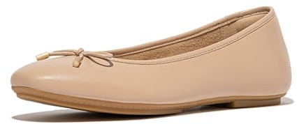Fitflop Mary Jane Womens Ballerina Shoes in Beige