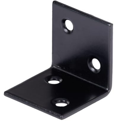 Alberts 824433 Breitwinkel - galvanisch blau verzinkt - schwarz - kunststoffbeschichtet - 30 x 30 x 30 mm | 50er Set