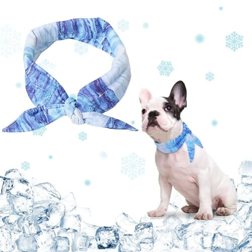 Hjumarayan Dog Cooling Bandana, Dog Cooling Collar Summer Instant Cooling Scarf for Dogs Hot Weather Cooling Bandana for Dogs Neck Cooler for Small Medium Large Dogs, S