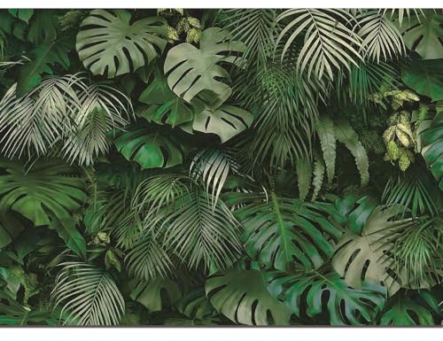 Qian Fotohintergründe mit tropischen grünen Blättern, 3 x 2,4 m, für Hochzeit, Braut, Party, Dekoration, Neugeborene, Babyparty, Banner, Fotohintergrund, Studioaufnahmen, Requisiten