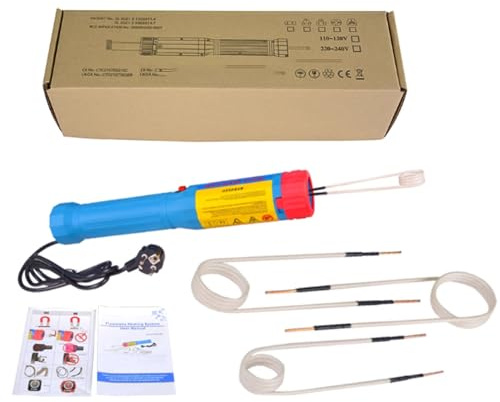 Kit de chauffage par induction magnétique 1000W Chauffage électromagnétique à main avec bobines Kit de chauffage sans flamme pour automobile Outils de réparation pour le démontage du chauffage