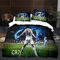 WOLWES Bettbezug 155x220 Fußballstar Bettbezug Set 3 Teilig 2 Bettbezug 155x220cm + 2 Kopfkissenbezug 80x80cm, Microfaser Bettbezüge mit Reißverschluss（C12）