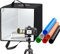 Lichtbox-Fotozelt-Set, 30 cm, tragbares, zusammenklappbares Foto-Lichtzelt mit CRI >95, 120-teiligem LED-Licht und 6-farbigen Hintergründen, Ständer für Fotoapparate