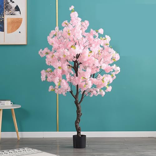 Kunstbaum Künstliche Kirschblütenbäume für den Innenbereich, Dekorativer Künstlicher Kirschblütenbaum für Hochzeit / Zuhause / Weihnachten, Sakura-Kunstbaum zur Einweihung(Color:Pink,Size:H 70cm(2.3ft