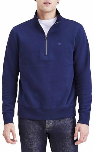 Dockers Jersey con Cuarto de Cremallera, Hombre