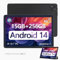DOOGEE T10 PRO Tablet, Android Tablets, Tablet 10 Pollici, 15GB RAM + 256GB ROM/TF 1TB, PC con sim, Octa Core, 8580mAh, Dual 4G LTE, 5G WiFi, 13MP + 8MP, Widevine L1/GPS/OTG/Type-C, Nero