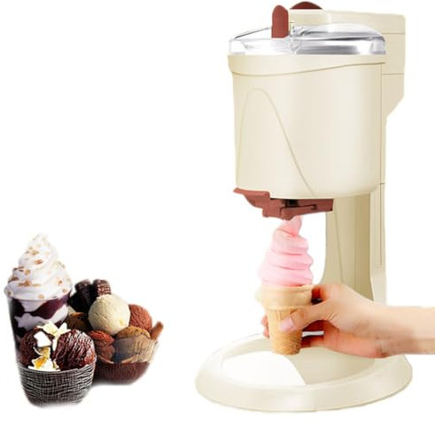 GAYAYAS Heladera con Bol de congelación de 1Lmáquina para Hacer Helados de Frutas y Helados, máquina para Hacer Helados de Helado de Sorbete, para Hacer Helados en 15 a 30 min