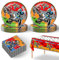 41pcs Dirt Bike Party Supplies ,include 20 Plates, 20 Napkin and 1pcs Tablecloth,Used for Motocross Dirt Bike Birthday Party Decoration (Orange Dirt Bike)
