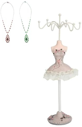 lvifloae Espositore per gioielli, modello abito orecchino collana anello porta gioielli manichino supporto appeso torre di gioielli rack per ragazze donne (Tipo 2)