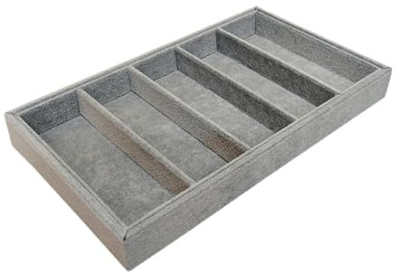 Glasses Display Tray Glasses Box Tray Eyeglasses Show Tray Sunglasses Organizer Tray, Grey Lint MDF