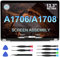 VisGenix Schermo di ricambio da 13,3 pollici per MacBook Pro 13 Retina Modello: A1706 A1708 fine 2016 metà 2017 EMC 3071 EMC 3163 EMC 3164 Full LCD LED Assembly Display (A1706 A1708 (argento))
