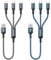 Multi Cable de Carga [2Pack 0.5M] 3 en 1 Multi USB Cargador Cable Nylon Cable USB con Micro USB Tipo C Lightning de Cargador Carga Rápida para Samsung Galaxy,Huawei,Honor,iPhone,Kindle,MacBook,LG