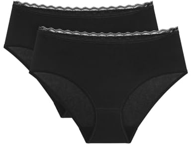 Triumph Damen Feel of Cotton Midi 2p Briefs (2er Pack)