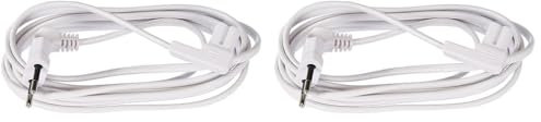 Electraline 95514 Stromkabel Audio, Video, Radio, Sonos Play abgewinkelt, Eurostecker auf Doppeldose Typ C7, Weiß, 3 Meter (Packung mit 2)