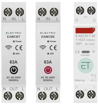 Disjoncteur intelligent MCB 1P+N 63A, relais temporisé, compteur d'énergie, protection de tension et de courant, télécommande(Tuya Single,63A)