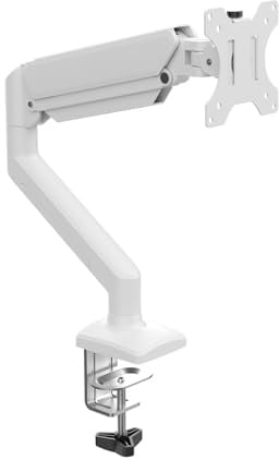 GRIFEMA Monitor Halterung, für 13-32 Zoll Bildschirm, Monitor Stand, Monitor Arm Höhenverstellbar Drehungbar, Monitorhalterung Max 9Kg, Bildschirmhalterung Vesa 75x75 / 100x100, Weiß