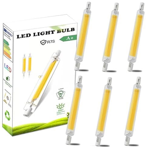 AEPOYU R7S LED 118mm Dimmbar Lampen, 30W LED R7S Leuchtmittel 118mm Birne Glühbirne, Warmweiß 2700k, Bulbs Ersetzt 300W Halogen Leuchtmittel 6PCS