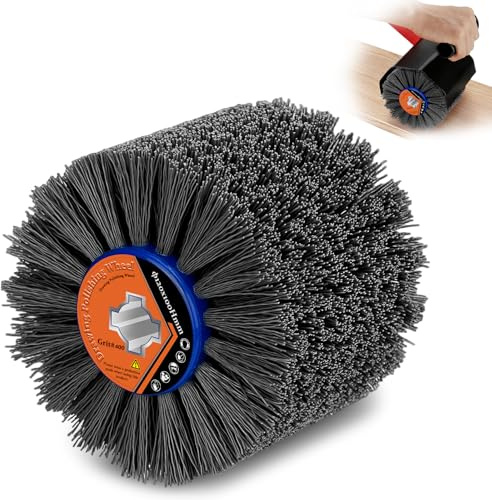 Spazzole in nylon #600 grana | 120x100mm spazzole abrasive | Spazzola per lucidatura per la lavorazione del legno | Spazzola per macchina satinatrice | Spazzola a setole | Filo di trazione | Spazzola