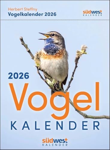 Vogelkalender - Herbert Steffny - Tagesabreißkalender 2026 zum Aufstellen oder Aufhängen - Südwest-Verlag - Aufstellkalender - 11 cm x 15 cm