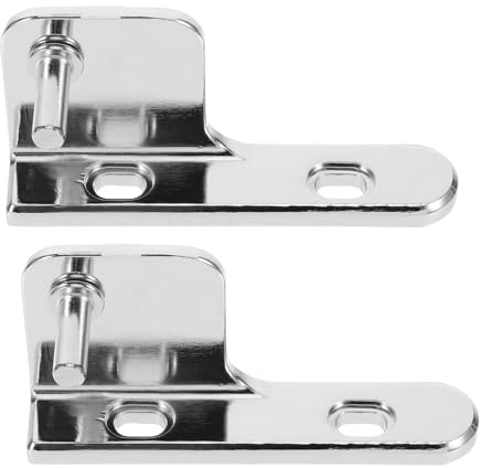 BIUDECO 2 Piezas Accesorios Para Frigoríficos Bisagra De Puerta Ajustable Bisagras De Puerta Resistentes Silver