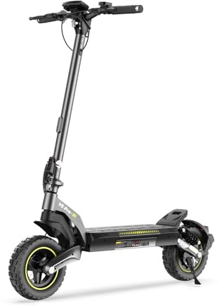 E Scooter mit Straßenzulassung mit Max 70/30KM Reichweite,10/8.5 Zoll Elektroroller mit Komfortable Stoßdämpfer,Faltbarer E Roller Belastung Doppelbremse LED-Licht,APP-Verbindung