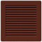 Rejilla de ventilación, 30 x 30 x 30 cm, color marrón, plástico ABS