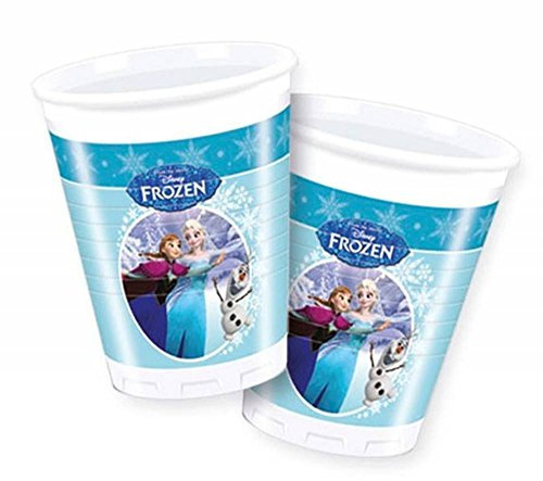 8-pezzo Set di tazze FROZEN PATTINAGGIO SU GHIACCIO per Festa Di Compleanno bambino oppure festa a tema Bambini Festa di compleanno Partybecher Tazza Di Carta Cialde Motto Disney Anna Di Elsa Olaf Pattini da ghiaccio i Regina dei ghiacci