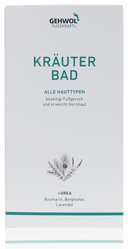 GEHWOL FUSSKRAFT Kräuterbad 400 g - Kiefer, Rosmarin, Lavendel, Eukalyptus - Parabenfrei - Fußpflege, Entspannung, Hornhautentfernung