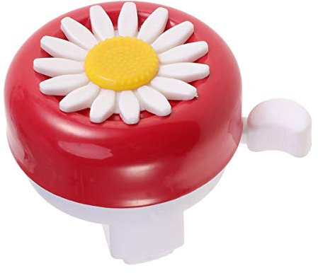 LIOOBO Fahrrad Glocke Blumen Fahrradklingel Klingel für MTB BMX Rennfahrrad Kinder Fahrrad Zubehör (rot und weiß)