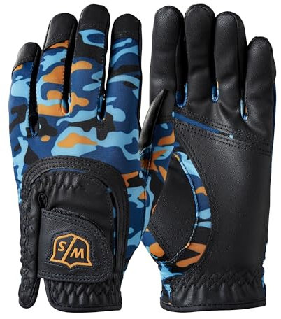 Wilson Unisex-Youth FIT All Golf Handschuh, Blue Orange, Einheitsgröße