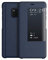 KANSI Coque Compatible pour Huawei Mate 20 Pro, Smart View Flip Faux Cuir Coque + Protection Ecran - Marine