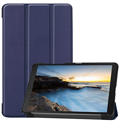 Lobwerk Custodia per Samsung Galaxy Tab A 8 SM-T290 SM-T295 8.0 Pollici Smart Cover con Funzione di Supporto e Funzione Auto Sleep/Wake Blu Blu