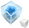 PremiumRose Rose Stabilisée Cube 6cm Vraie Rose Eternelle, Idée Cadeau Maman, Petite Amie, Idée Cadeau d'anniversaire, Remise de Diplôme (Bleu Clair - A 1064)