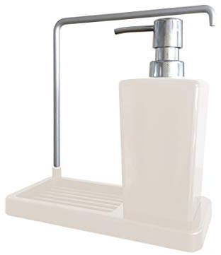 Primanova M-E56-09 Luna Küche Seifenspender, 420 ml Behälter, 21 x 10 x 20 cm, beige
