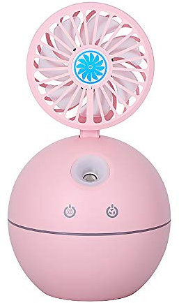 Ventilador humidificador móvil, ventilador humidificador de 250 ml, tanque de agua grande con opciones de 3 velocidades, humidificador de aire