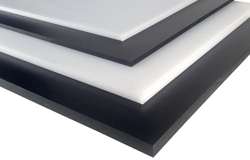 Placa de polietileno de alta densidad Polystone® de 1-30 mm, negro/blanco, varios formatos (2000 x 1000 x 3 mm, color blanco natural)