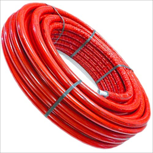 MegaHaustechnik 5 Meter Mehrschicht Aluminium Verbundrohr Außendurchmesser 16,0mm x 2,0mm Wandstärke Laser geschweisst vor isoliert rot Trinkwasser geeignet Rohr Leitung Heizung Sanitär MSVR