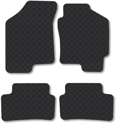 Hyundai Coupe (2002-2009) Rubber Car Mats Compatible with Accessories Tailored Fit Heavy-Duty Floor Mats Set Accessory Waterproof Durable Custom Fit Water Resistant Easy-Clean 3mm Thick