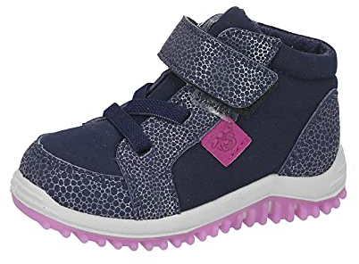 RICOSTA Mädchen Boots PACO von Pepino, Weite: Mittel (WMS),Sympatex,reflektierend,Klettstiefel,Booties,Nautic/violett (184),23 EU / 6 Child UK