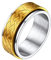 Richsteel goldener drehbarer Finggerring in Keltischer Knot Herren Männer Spinnerring Zappel Bandring mit Geschenkebox für Geburtstag Vatertag Valentinstag