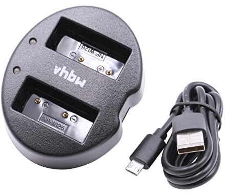 vhbw Chargeur Double USB-C Compatible avec Fuji/Fujifilm X-T30 II caméra, Action-cam - Chargeur, témoin de Charge