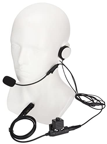 ciciglow Motorradhelm-Headset, Outdoor-Headset mit Mikrofon, 7,1 Mm Helmkopfhörer mit U94 PTT für Motorola XiR P6600 P6620 DP2400 MTP3250 DEP550 DP2400 MTP3550 MTP3150 Walkie Talkies