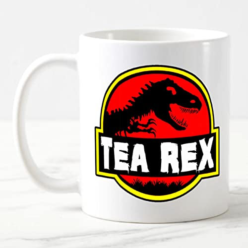 Tea Rex Mug-Funny Mug - Deluxe Double-Sided Coffee Tea Mug for Kids, Adult Dino Fans - Gift for School Kids, Party, Return Gift