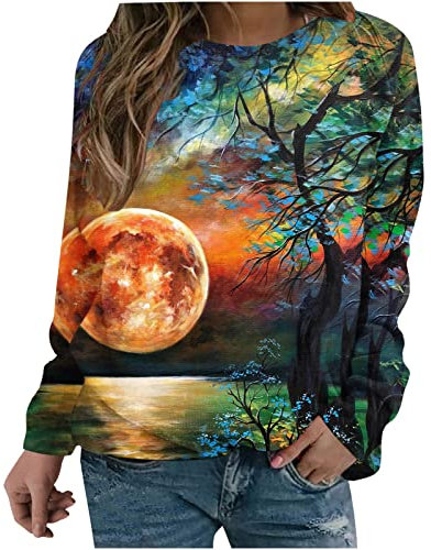 Sunnyuk Weihnachtspullover Pullover Damen Elegant Schwarz Langarm Gestreift Top Sweatshirt Damen Ohne Kapuze Herbst Winter Langarmshirt Damen Schwarz Eng Locker Oberteil Bluse Top Frauen